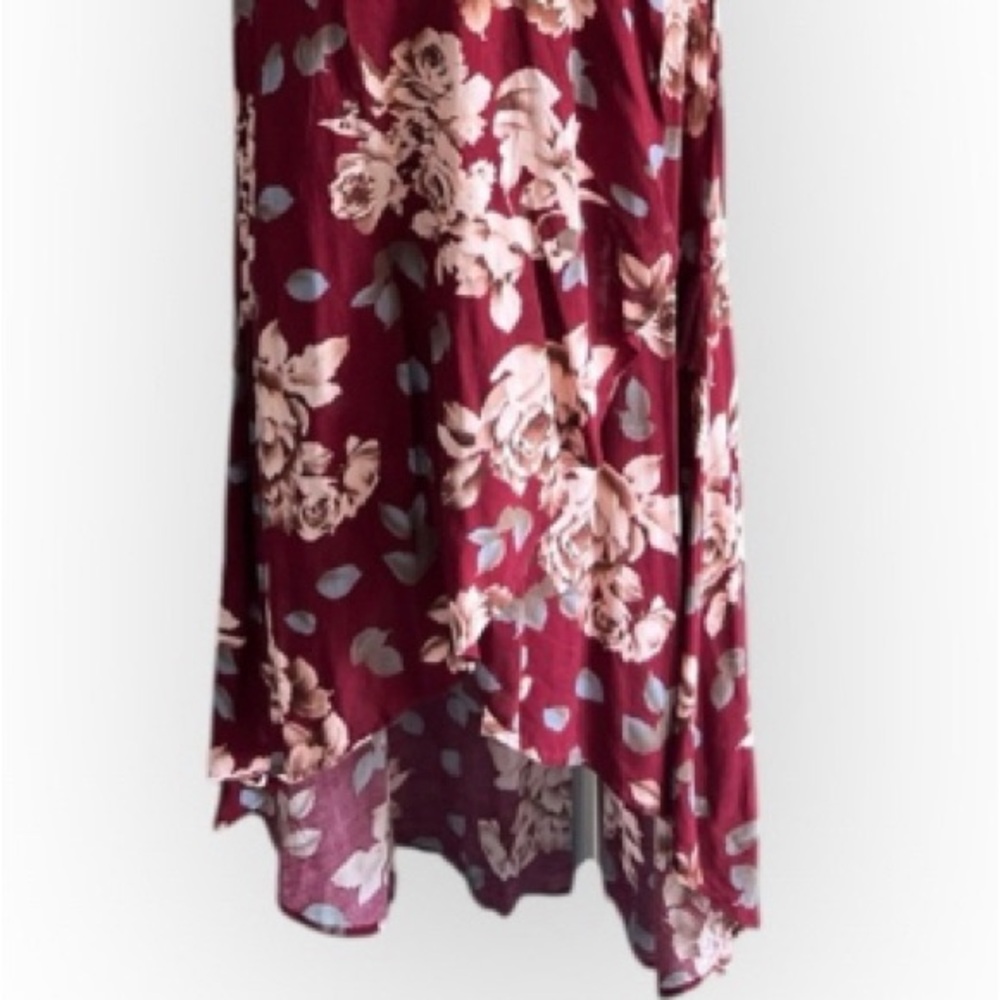 Cotton Candy Red and Pink V-Neck Sundress - Picture 4 of 7